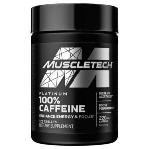MuscleTech Platinum 100% Caffeine, 220 mg, 125 Tablets