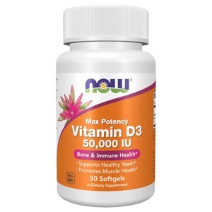 NOW Foods Vitamin D-3 Max Potency, 50,000 IU, 50 Softgels