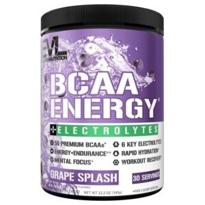 EVLution Nutrition BCAA Energy Plus Electrolytes, Grape Splash, 30 Servings