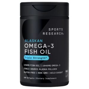 Sports Research Alaskan Omega-3 Triple Strength – 180 Softgels