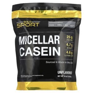 California Gold Nutrition Sport Micellar Casein, Unflavored, 1 lbs