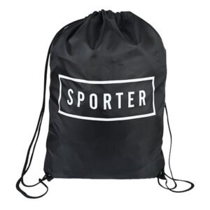 Sporter Drawstring Bag, Black