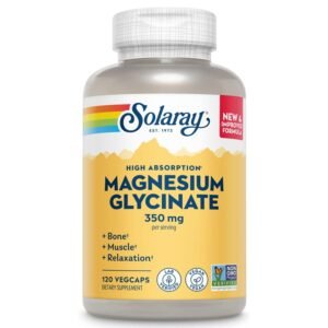 Solaray High Absorption Magnesium Glycinate, 350 mg, 120 VegCaps