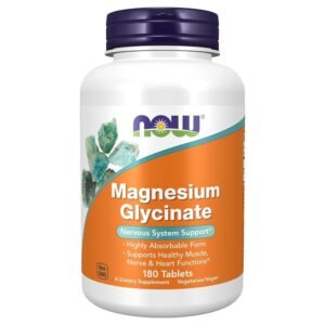 NOW Foods Magnesium Glycinate, 180 Tablets (100 mg per Tablet)