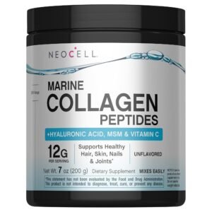 NeoCell Marine Collagen Peptides + Hyaluronic Acid, MSM & Vitamin C Unflavored – 200 g