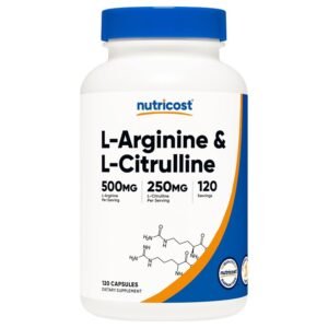 Nutricost L-Arginine & L-Citrulline – 120 Capsules