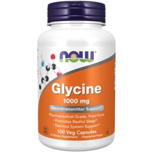 NOW Foods Glycine, 1,000 mg, 100 Veg Capsules