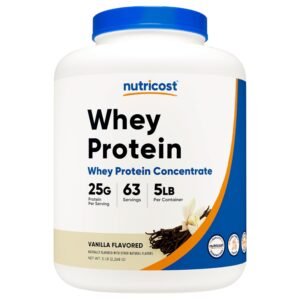 Nutricost Whey Protein Concentrate, Unflavored, 5 lbs