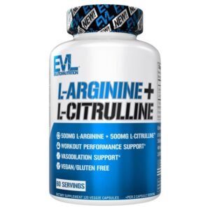 EVLution Nutrition L-Arginine + L-Citrulline, 120 Veggie Capsules