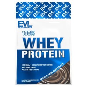 EVLution Nutrition 100% Whey Protein, Double Rich Chocolate, 1 lbs