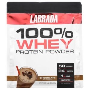 Labrada Nutrition 100% Whey Protein Powder, Chocolate, 4.13 lbs