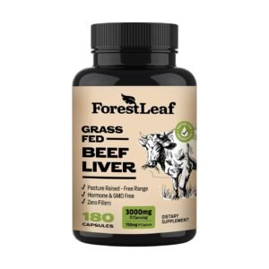 Forest Leaf Grass Fed Beef Liver – 180 Capsules (750 mg per Capsule)