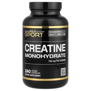 California Gold Nutrition Creatine, 750 mg, 240 Veggie Capsules
