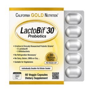 California Gold Nutrition LactoBif 30 Probiotics 30 Billion CFU – 60 Veggie Caps