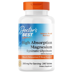 Doctor’s Best High Absorption Magnesium Lysinate Glycinate – 240 Tablets