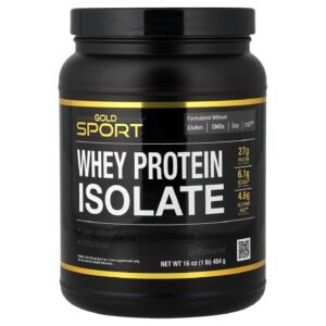 California Gold Nutrition Sport Whey Isolate Unflavored – 1 lbs