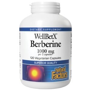 Natural Factors WellBetX Berberine 500 mg – 120 Vegetarian Capsules