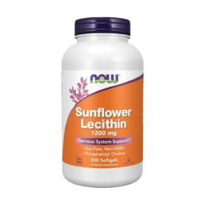 NOW Foods Sunflower Lecithin – 200 Softgels (1.2 g per Softgel)