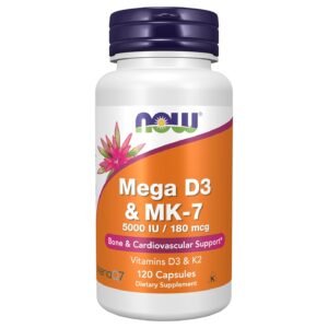 NOW Foods Mega D3 & MK-7 – 120 Capsules