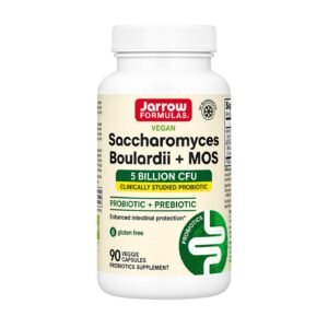 Jarrow Formulas Vegan Saccharomyces Boulardii + MOS – 90 Veggie Capsules