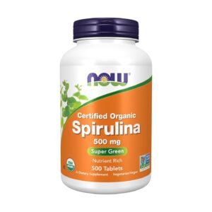 NOW Foods Certified Organic Spirulina 500 mg – 500 Tablets