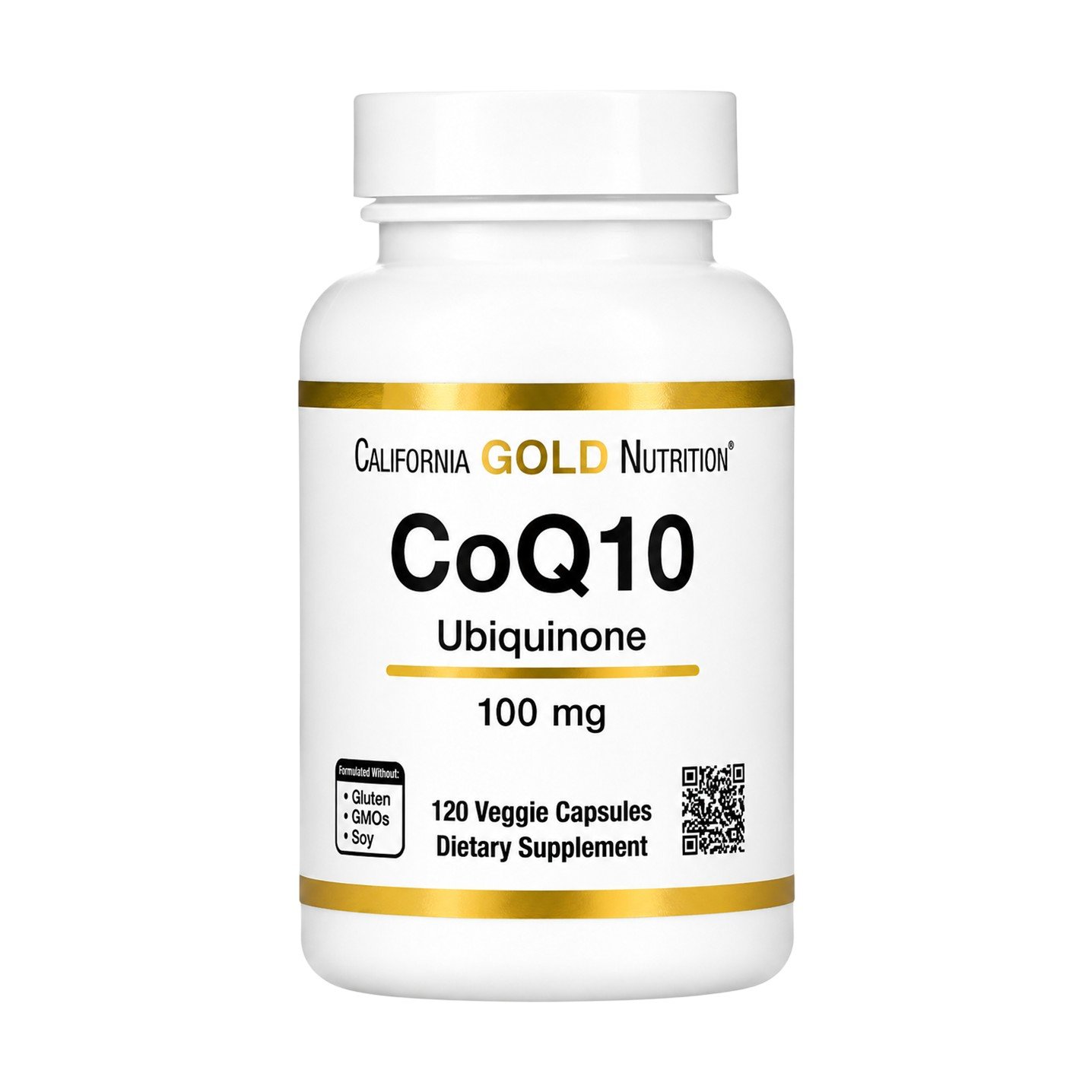 California Gold CoQ10 Ubiquinone 100 mg – 120 Veggie Capsules