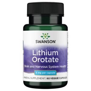 Swanson Lithium Orotate 5 mg – 60 Veggie Capsules