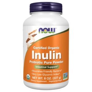NOW Foods Organic Inulin Prebiotic Powder – 227 g