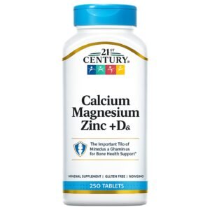 21st Century Calcium Magnesium Zinc + D3 – 250 Tablets