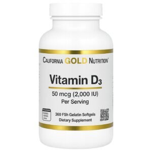 California Gold Nutrition Vitamin D3 2000 IU – 360 Softgels