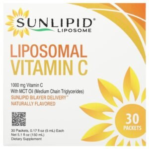 Sunlipid Liposomal Vitamin C with MCT Oil – 30 Packets (5 ml Each)
