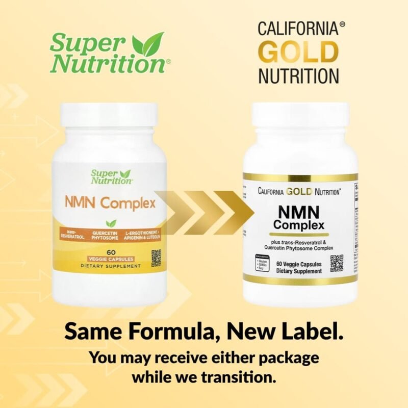 California Gold Nutrition NMN Complex – 60 Veggie Capsules