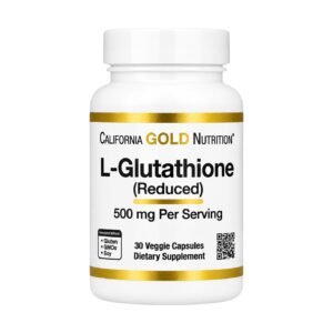 California Gold Nutrition L-Glutathione Reduced 500 mg – 30 Veggie Caps