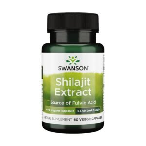 Swanson Vitamins Shilajit Extract Standardized 400 mg – 60 Veggie Capsules
