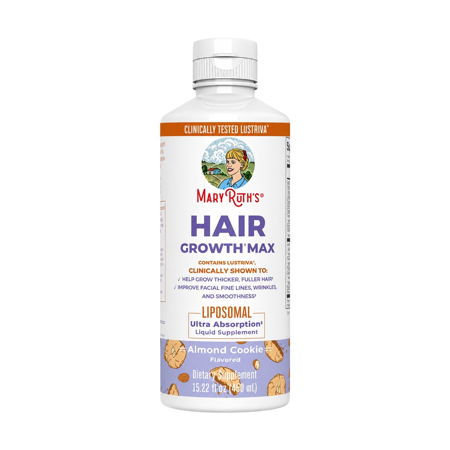MaryRuth's Hair Growth Max Liposomal Almond Cookie – 450 ml