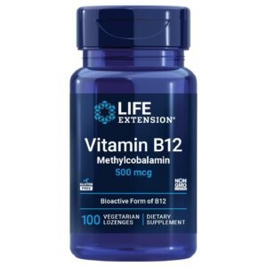 Life Extension Vitamin B12 Methylcobalamin 500 mcg – 100 Lozenges