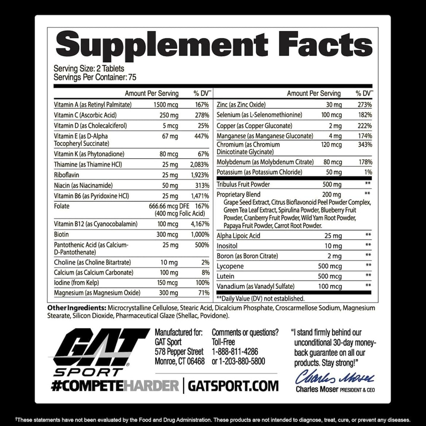 GAT Mens Multi + Test – 150 Tablets - Image 2