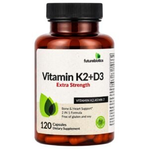 Futurebiotics Vitamin K2 + D3 Extra Strength – 120 Capsules