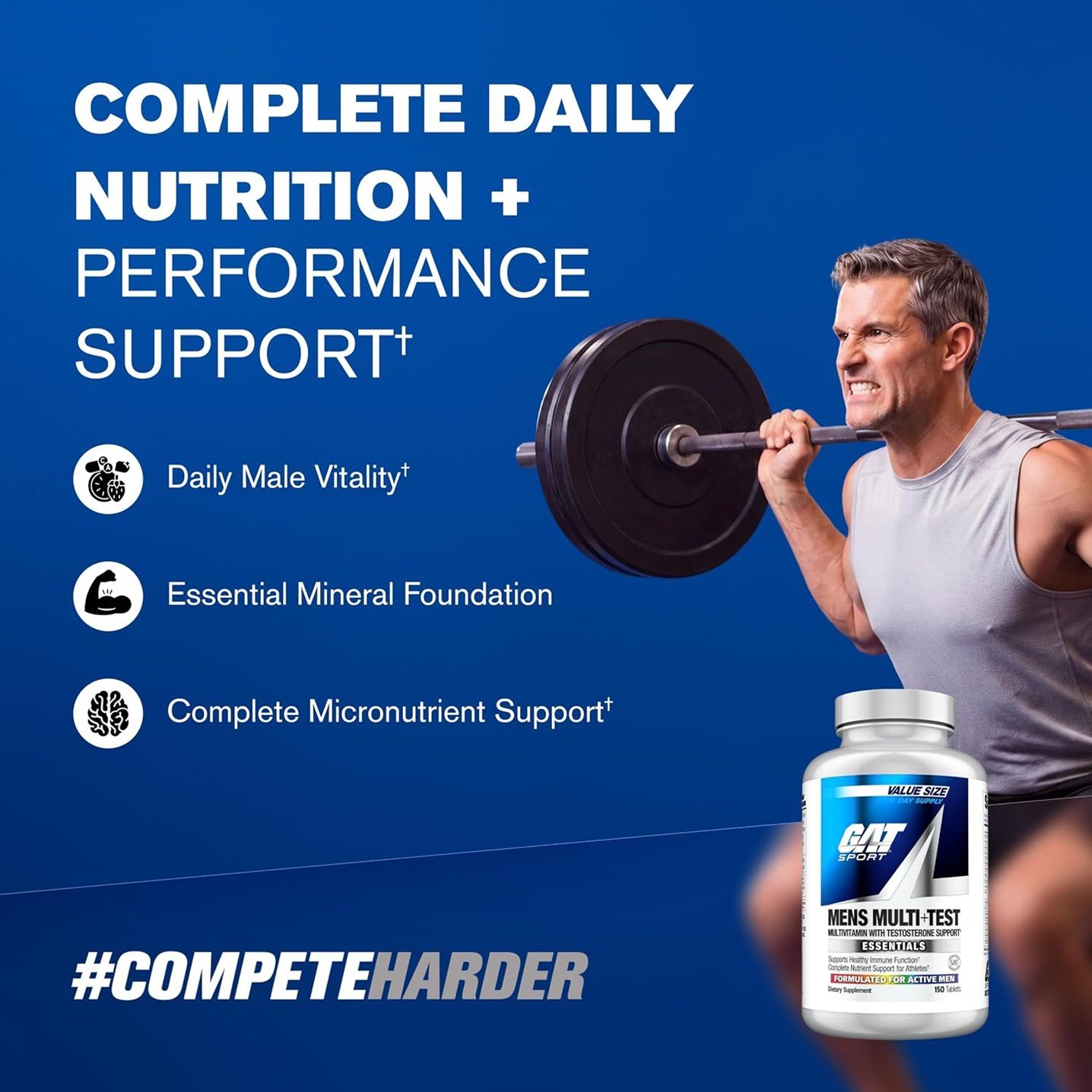 GAT Mens Multi + Test – 150 Tablets - Image 3