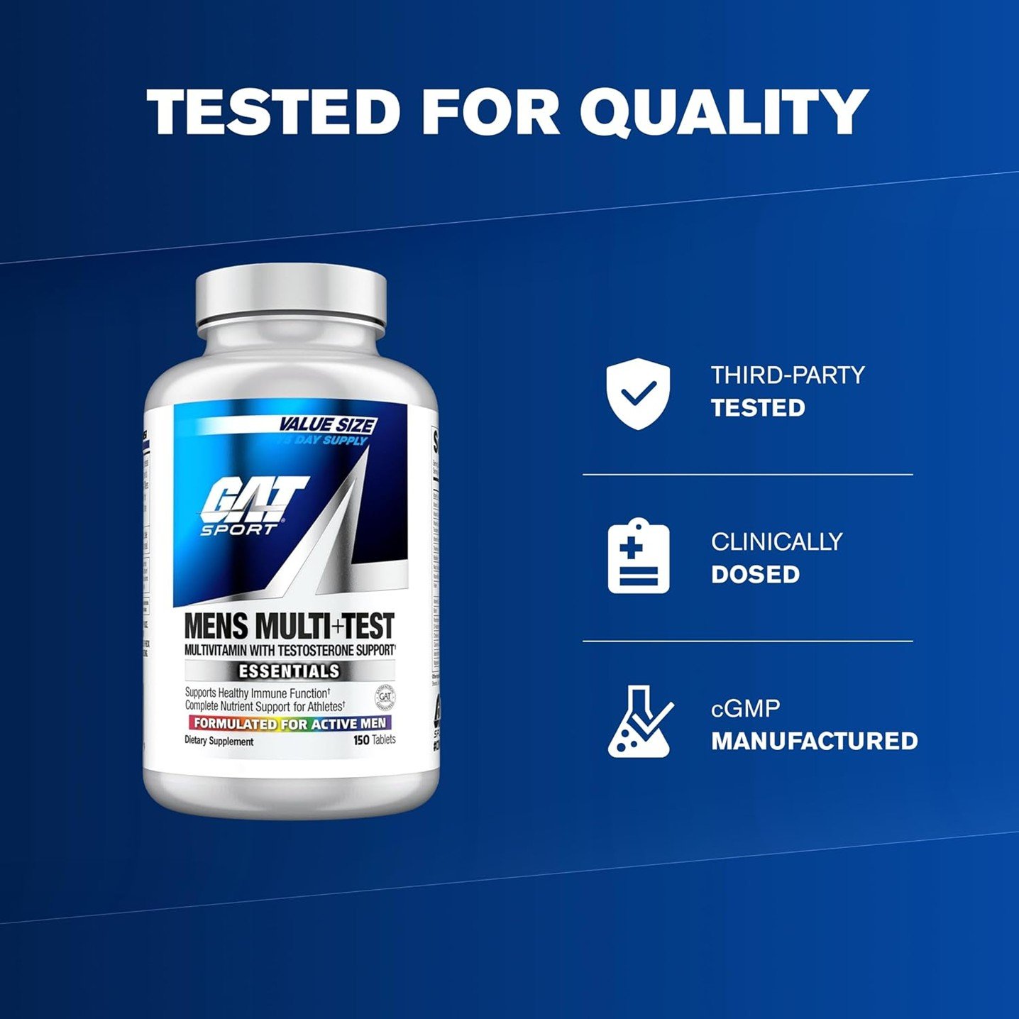 GAT Mens Multi + Test – 150 Tablets - Image 4