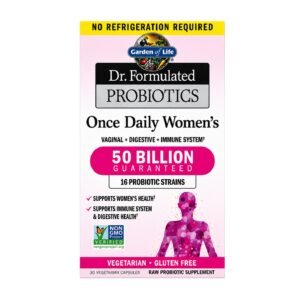 Garden of Life Once Daily Women’s Probiotics 50 Billion – 30 Vegetarian Capsules