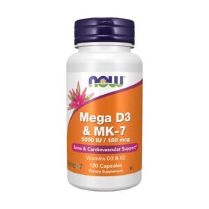 NOW Foods Mega D3 & MK-7 – 120 Capsules