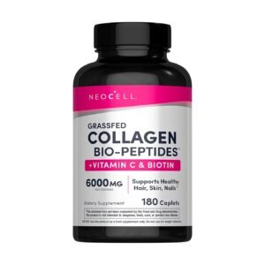 NeoCell Grassfed Collagen Bio-Peptides + Vitamin C & Biotin – 180 Tablets
