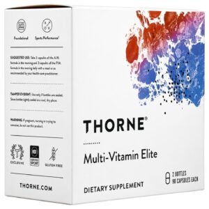 Thorne Multi-Vitamin Elite A.M. & P.M. 2 Bottles – 90 Capsules Each