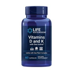 Life Extension Vitamins D & K with Sea-Iodine – 60 Capsules