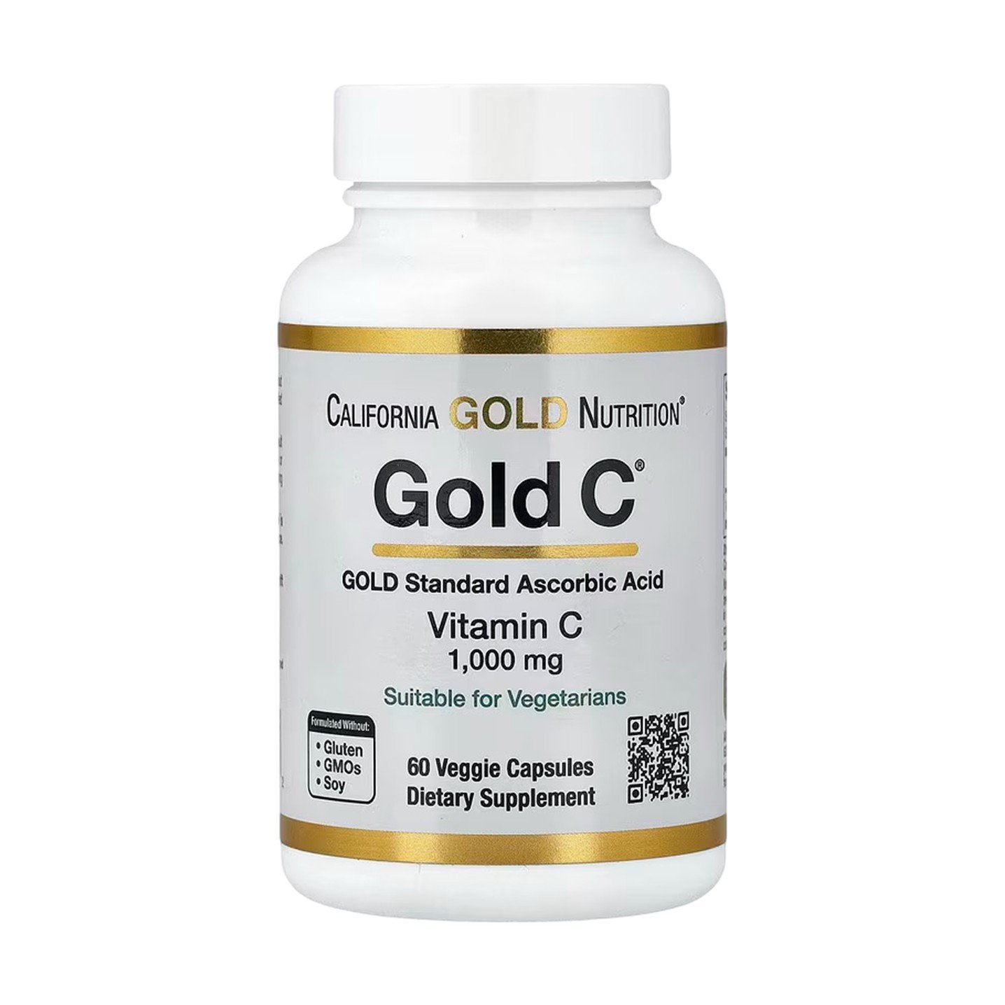 California Gold Nutrition Gold C Vitamin C 1000 mg – 60 Veggie Capsules