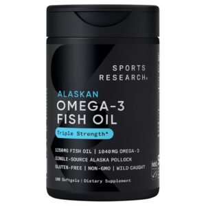 Sports Research Alaskan Omega-3 Triple Strength – 180 Softgels