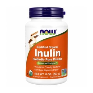 NOW Foods Organic Inulin Prebiotic Powder – 8 oz (227 g)