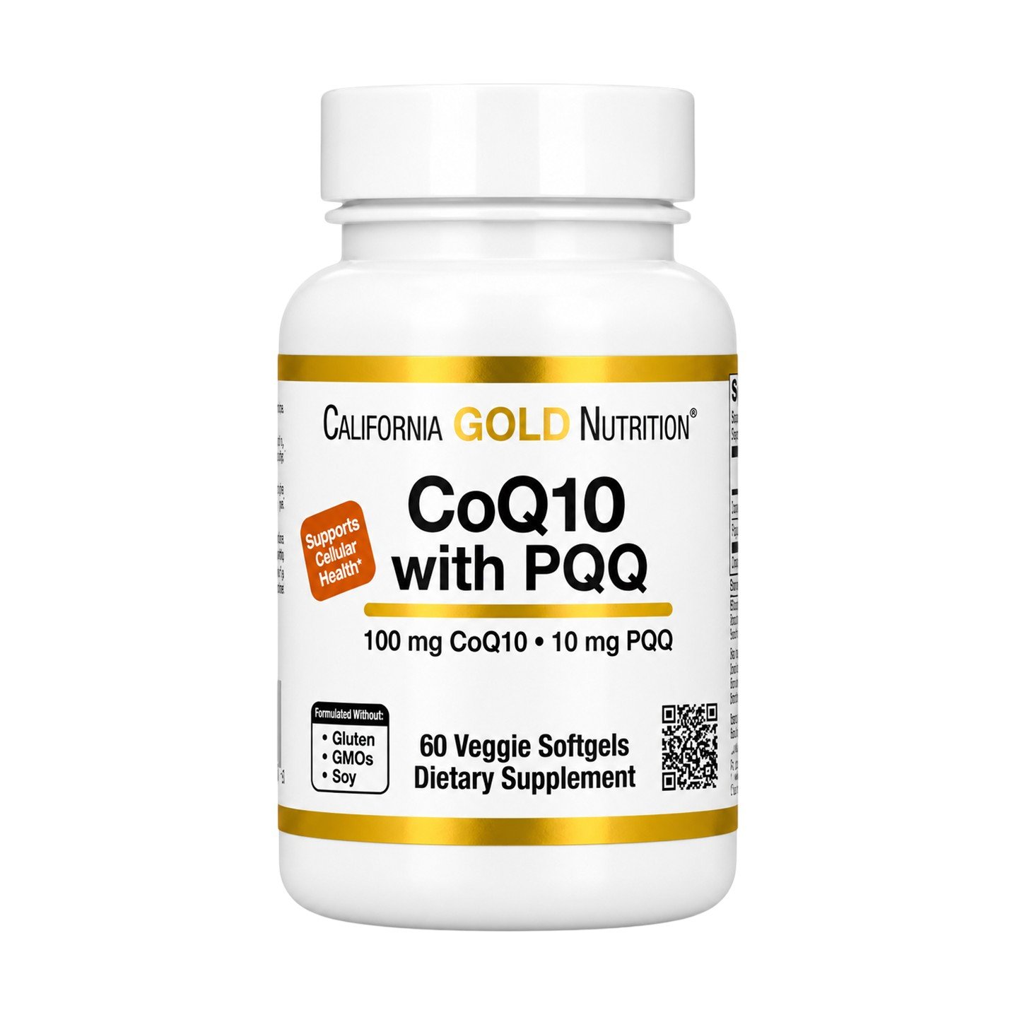 California Gold CoQ10 with PQQ 100 mg – 60 Veggie Softgels