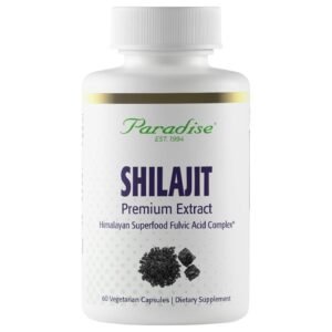Paradise Herbs Shilajit Premium Extract 250 mg – 60 Vegetarian Capsules